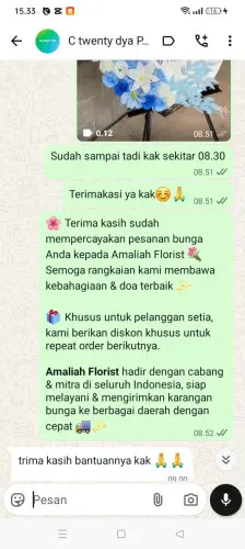 Testimonial Standing Flower banda aceh